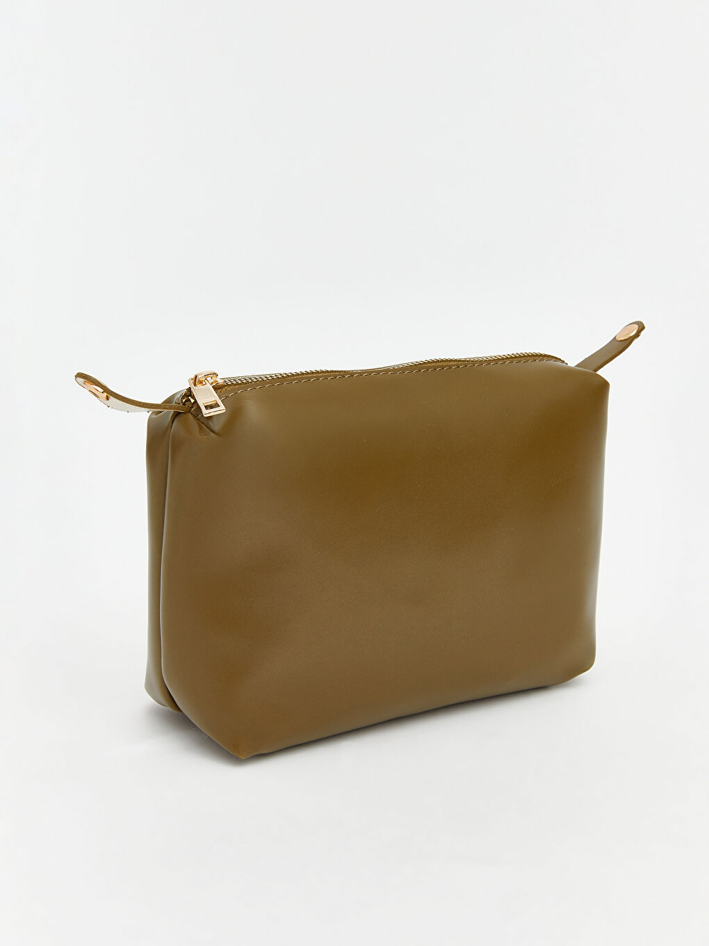 Haki Deri Görünümlü Kadın Kol Çantası-3