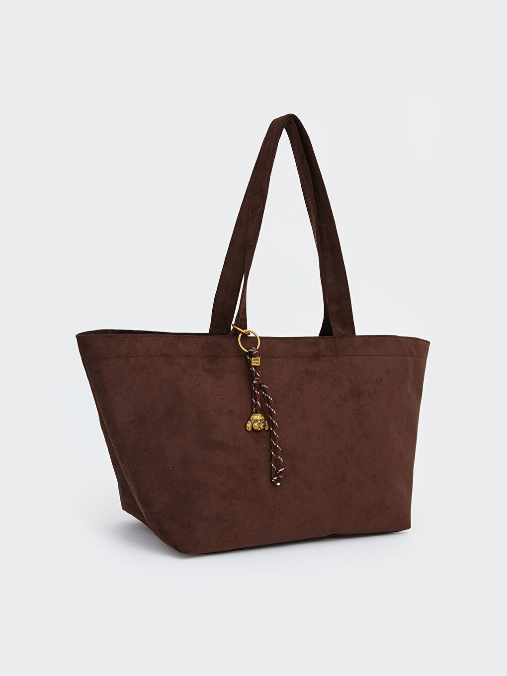 Kahverengi Süet Görünümlü Kadın Omuz Çantası-1