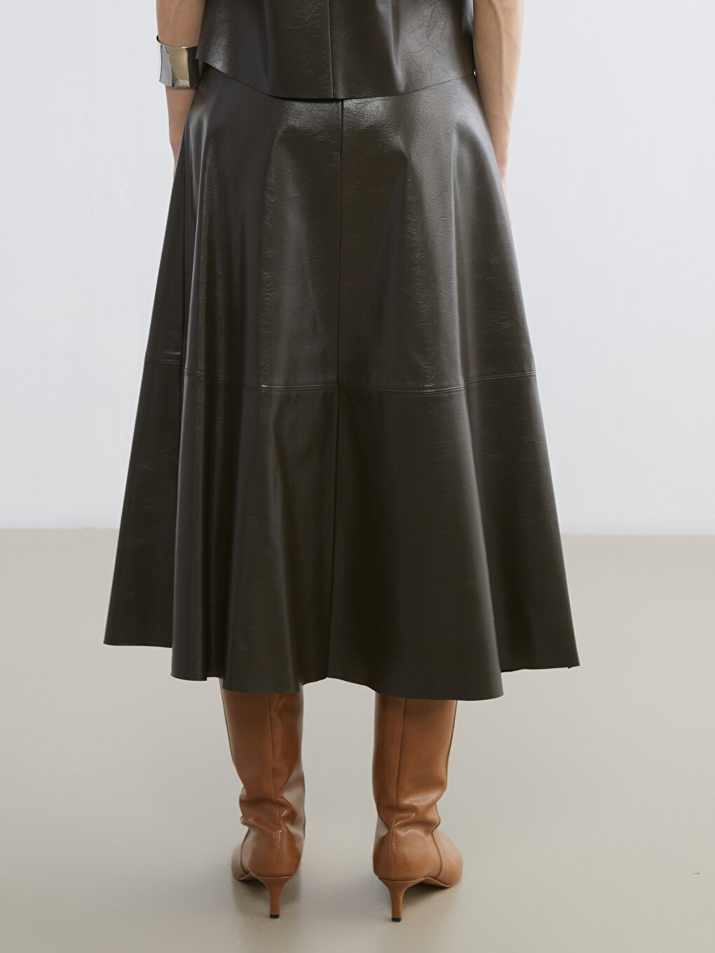 Женщины Хаки Юбка-7