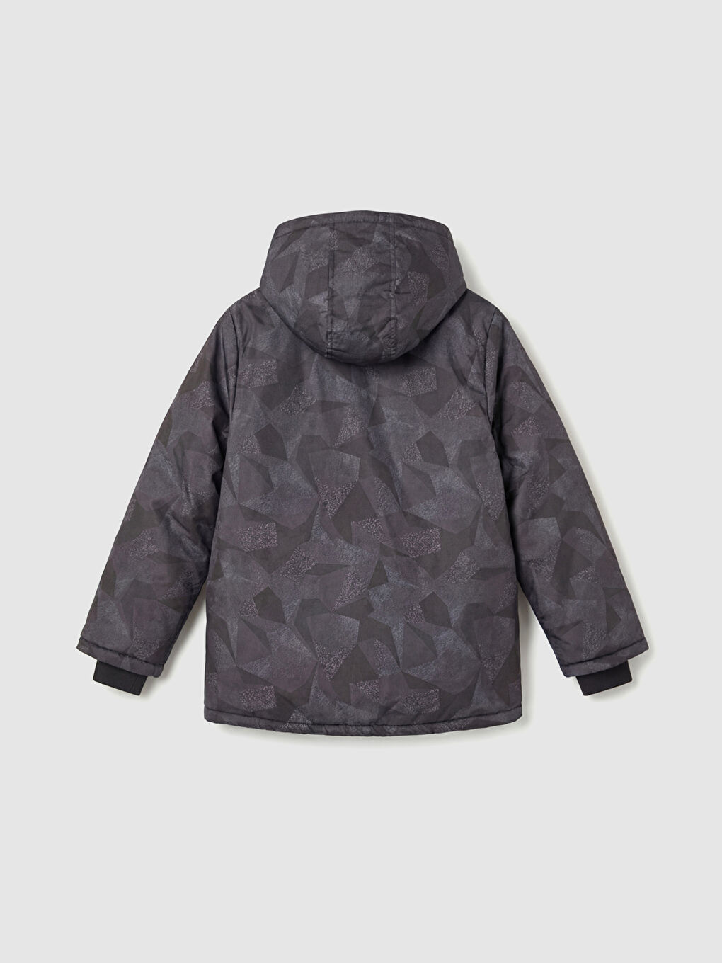 Siyah Desenli Erkek Çocuk Şişme Mont-1