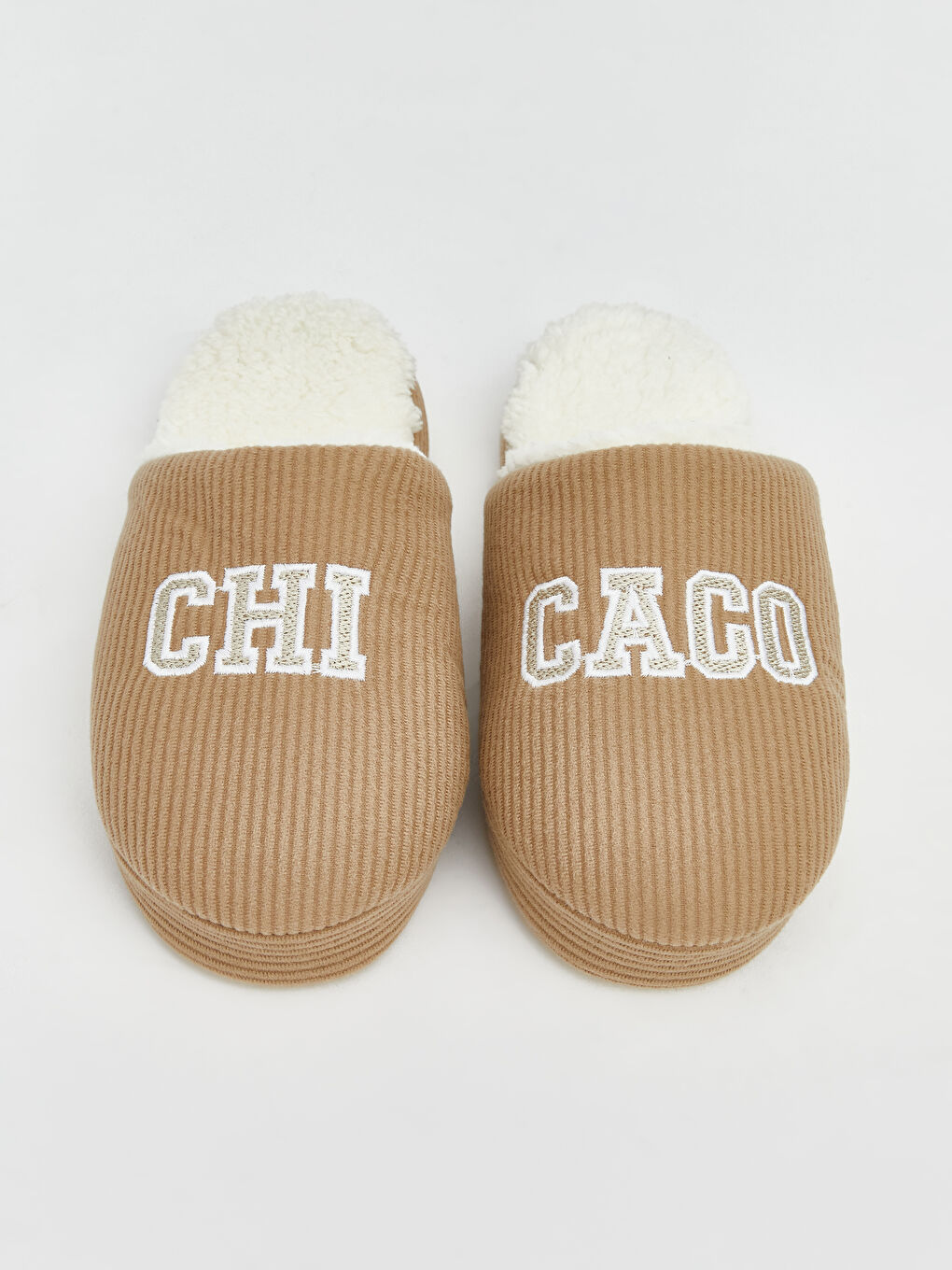 Bej Chicago Nakışlı Kadın Panduf-2