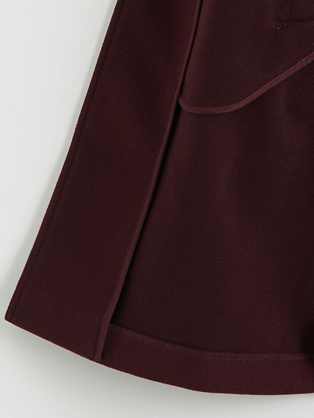 Mürdüm Ceket Yaka Kadın Kaşe Kaban-7