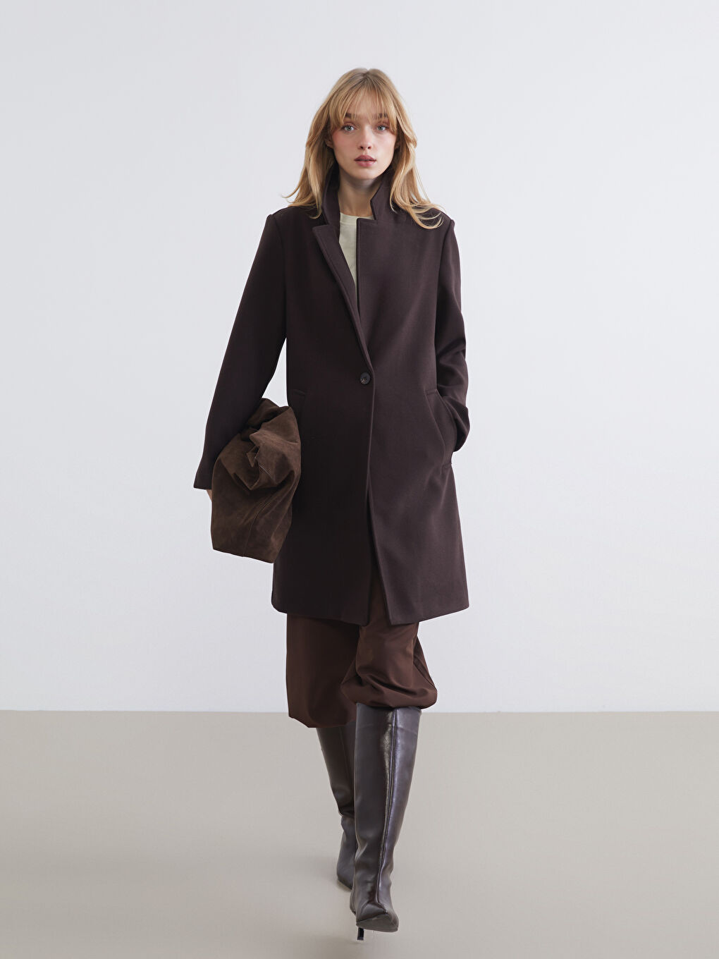 Jacket Collar Women's Cachet Overcoat