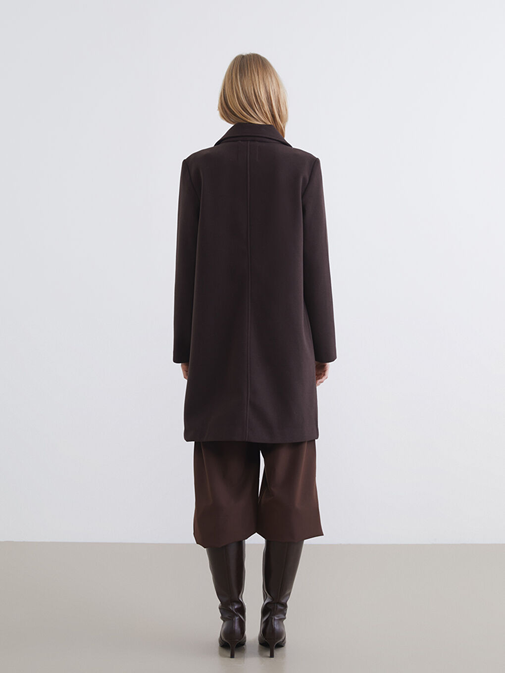 Jacket Collar Women's Cachet Overcoat-4