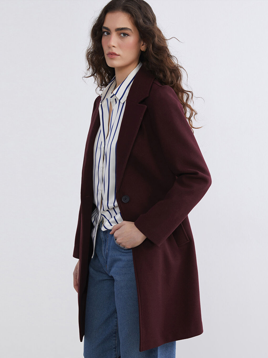 جاكيط ياقة نساء معطف كاشيت