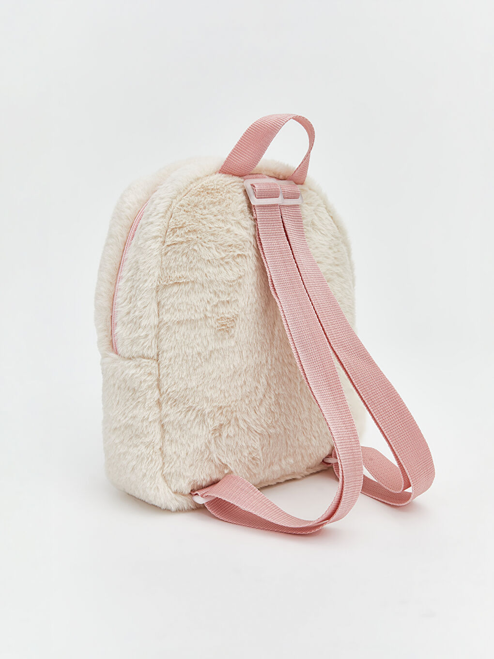 Ekru Lilo ve Stitch Baskılı Kız Çocuk Pelüş Sırt Çantası-2