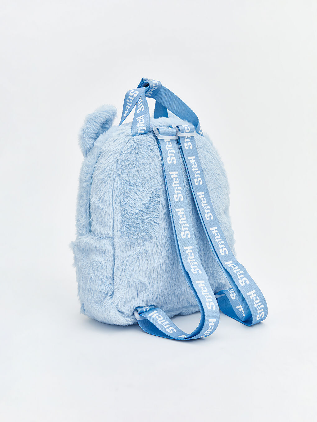 Mavi Lilo ve Stitch Baskılı Kız Çocuk Pelüş Sırt Çantası-2