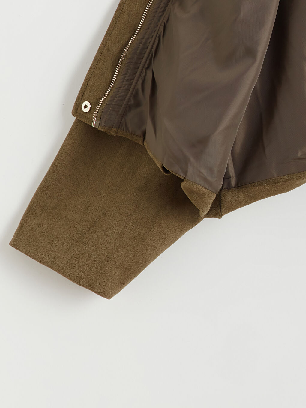 Пиджак из искусственной замши с отложным воротником оверсайз для Женское-5