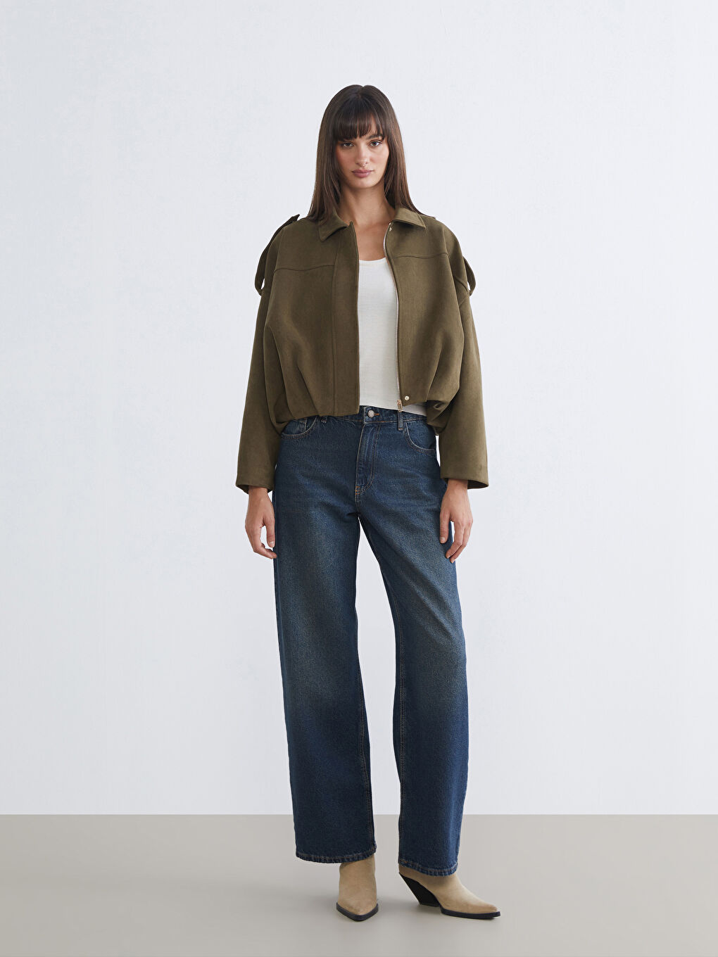 Žena TAMNO ZELENA Jakna-1