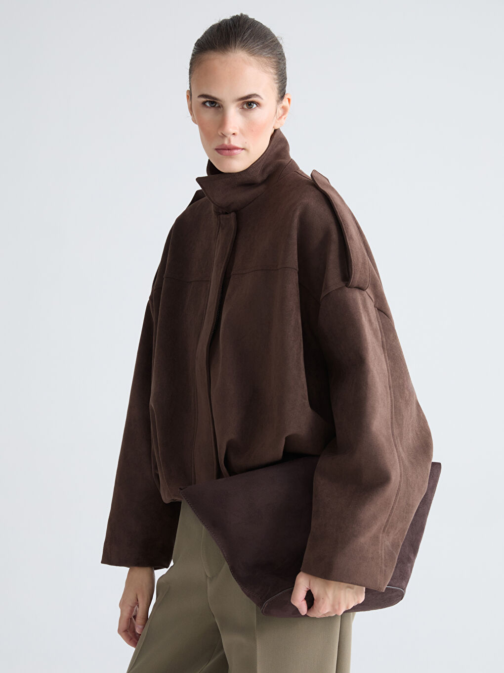 Женщины Коричневый Пиджак-1