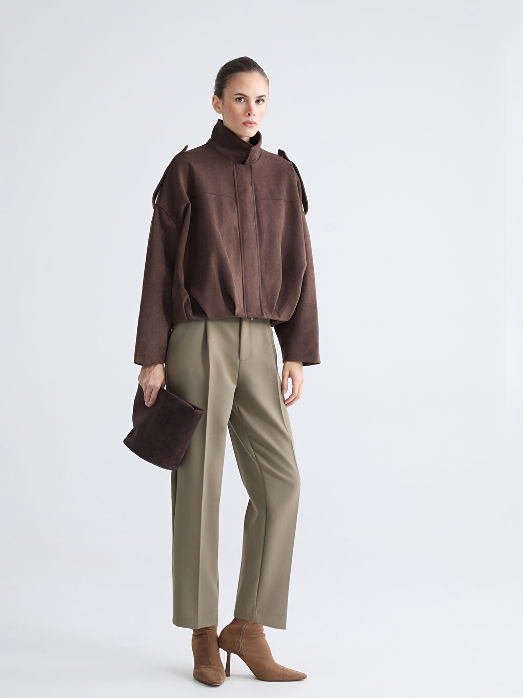 Женщины Коричневый Пиджак-2