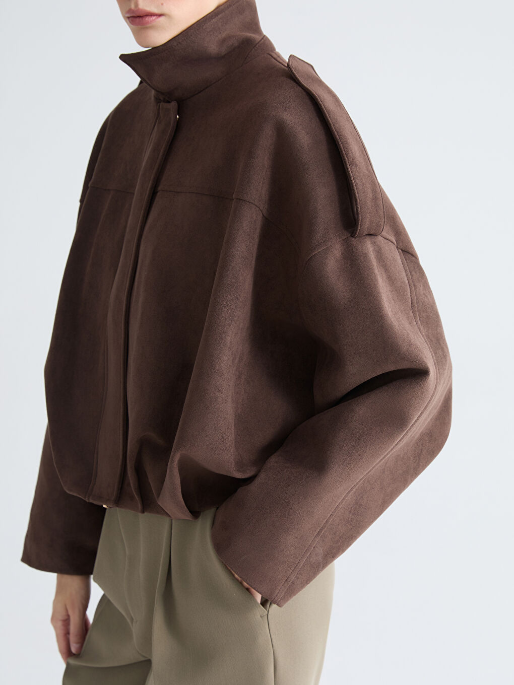 Женщины Коричневый Пиджак-4