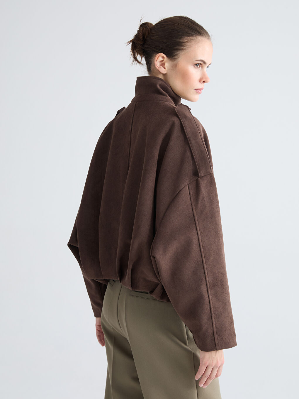 Женщины Коричневый Пиджак-6