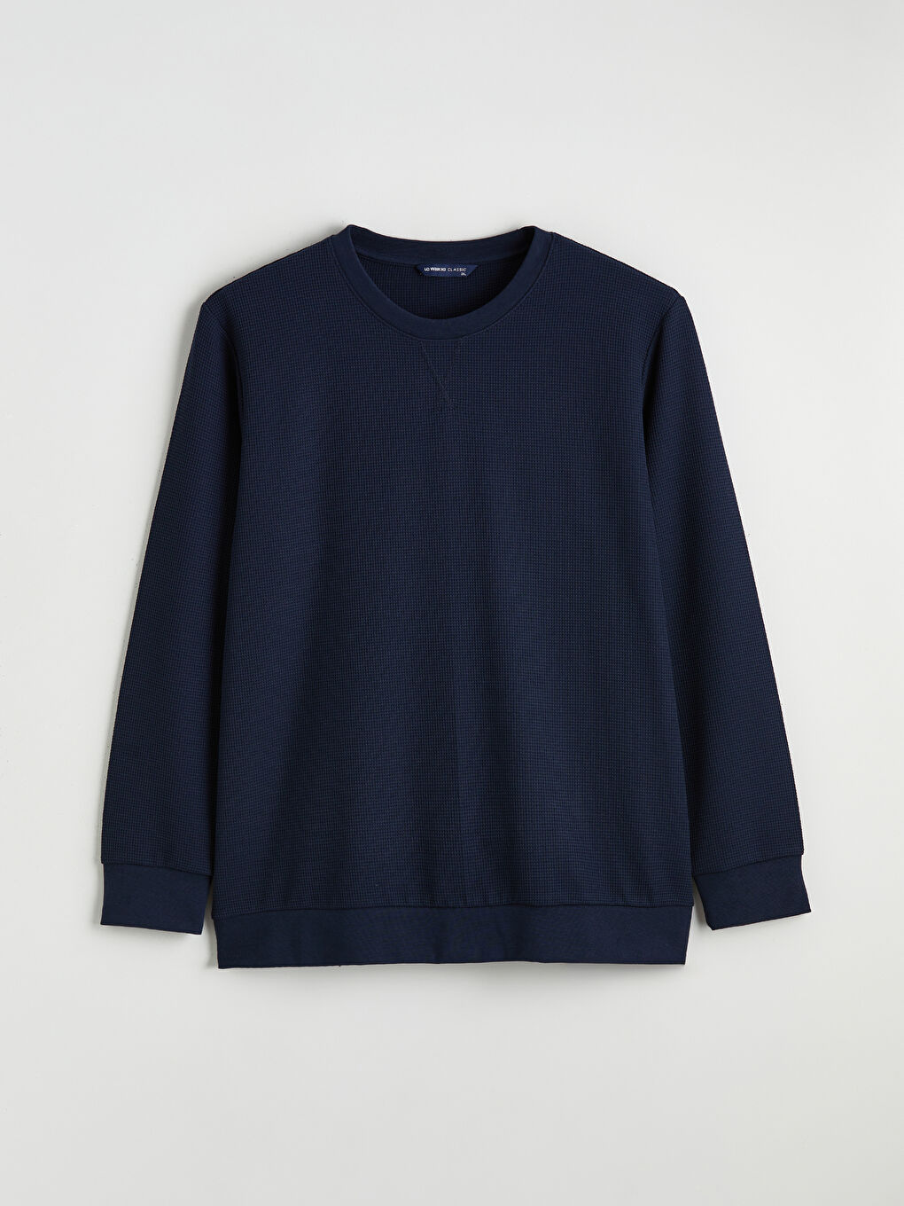 Lacivert Bisiklet Yaka Erkek Sweatshirt-4