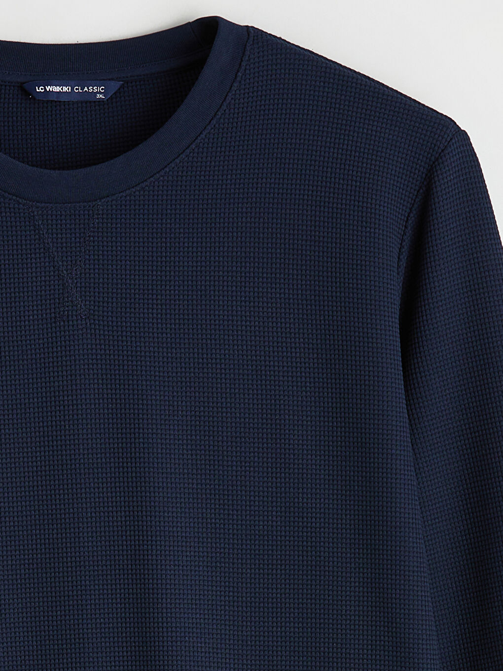 Lacivert Bisiklet Yaka Erkek Sweatshirt-5