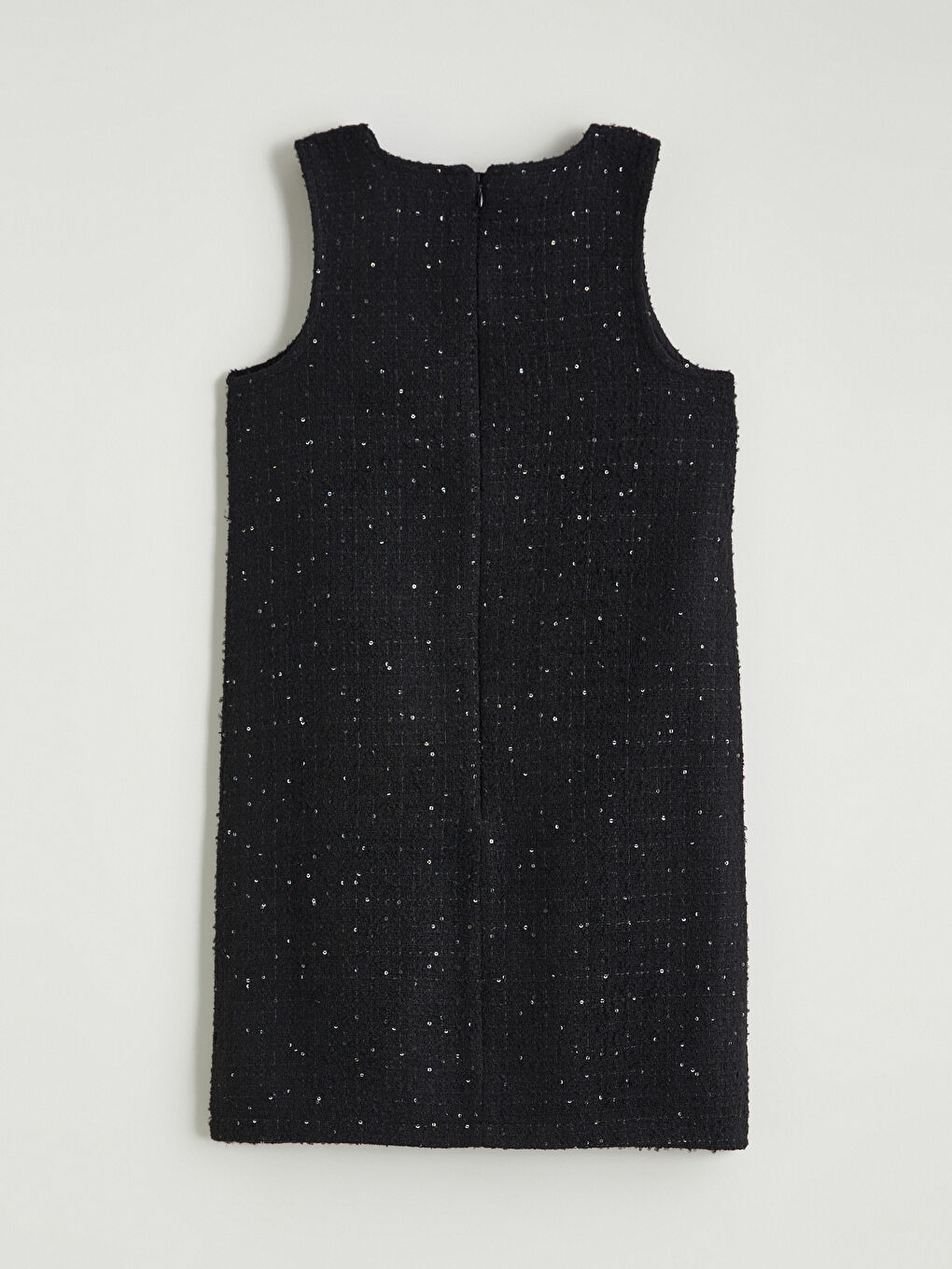 Siyah Bisiklet Yaka Fiyonk Detaylı Kız Çocuk Tüvit Elbise-2