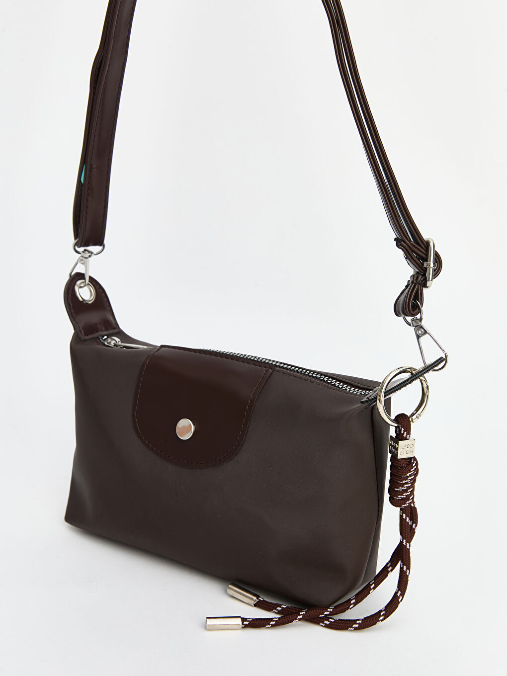 Kahverengi Deri Görünümlü Kadın Omuz Çantası-1