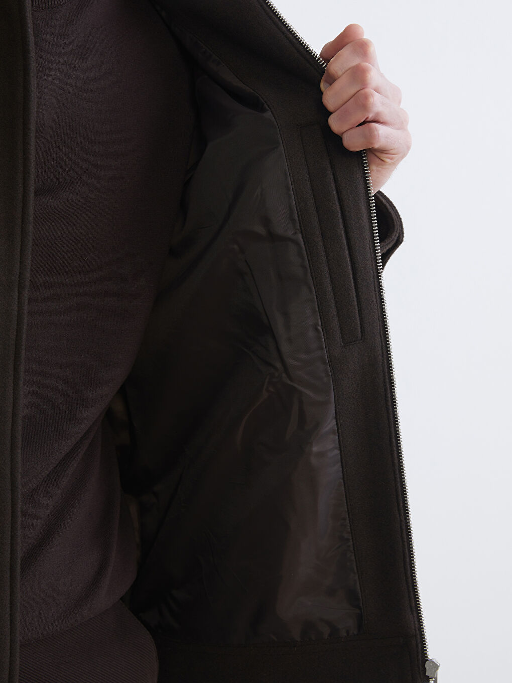 Regular Fit Collared Neck Cachet Men's Coat-3