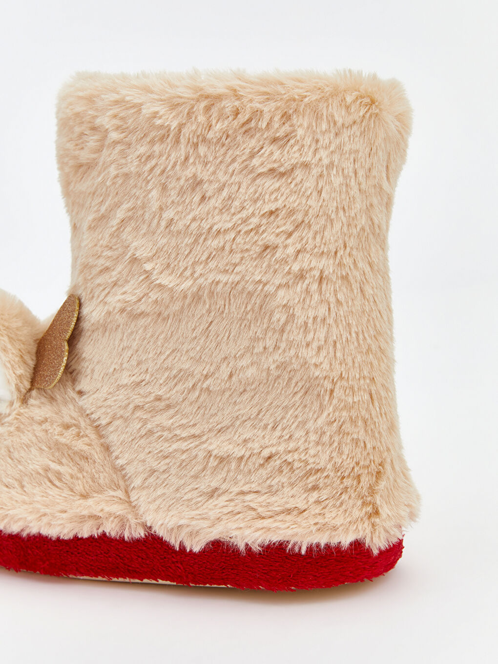 Bej Geyik Figürlü Kadın Pelüş Ev Botu-4