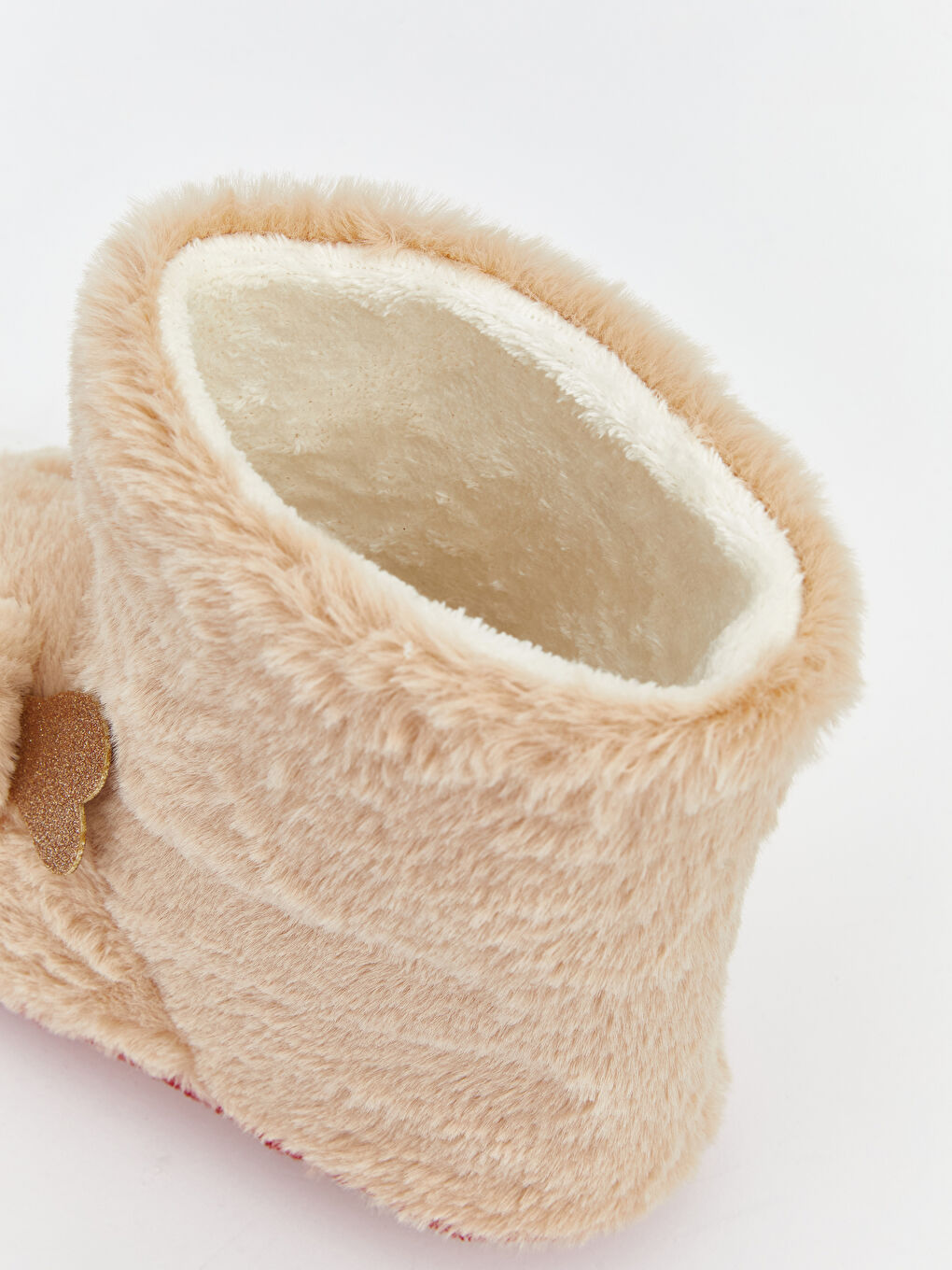 Bej Geyik Figürlü Kadın Pelüş Ev Botu-5
