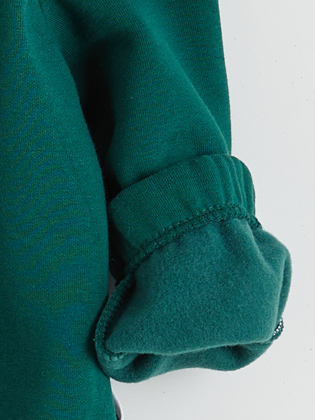 Petrol Dik Yaka Erkek Çocuk Kalın Fermuarlı Sweatshirt-2