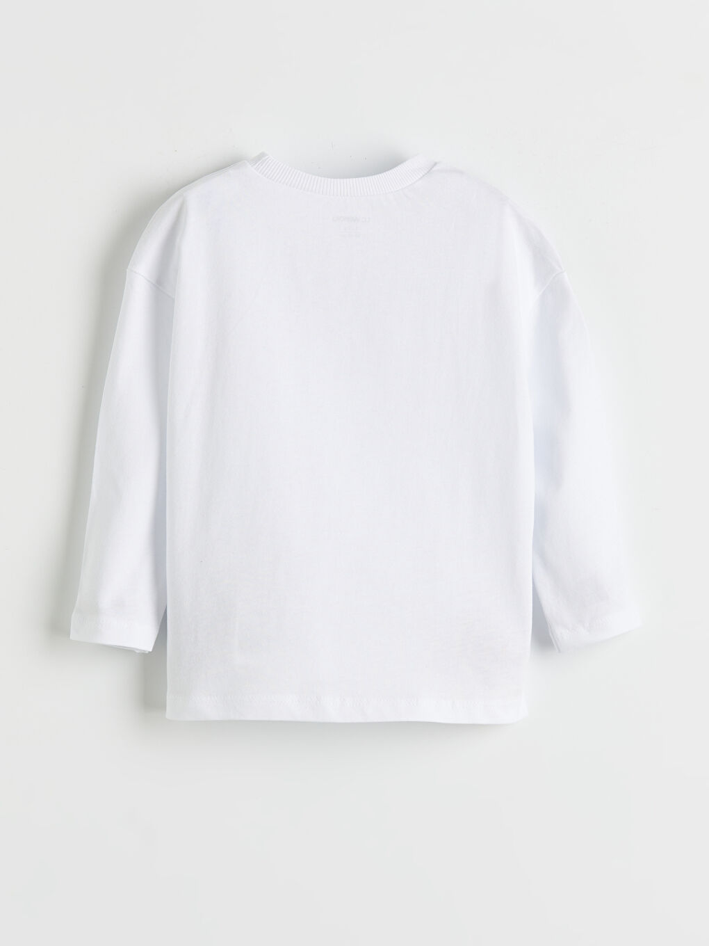 Beyaz Bisiklet Yaka Baskılı Erkek Çocuk Tişört-1