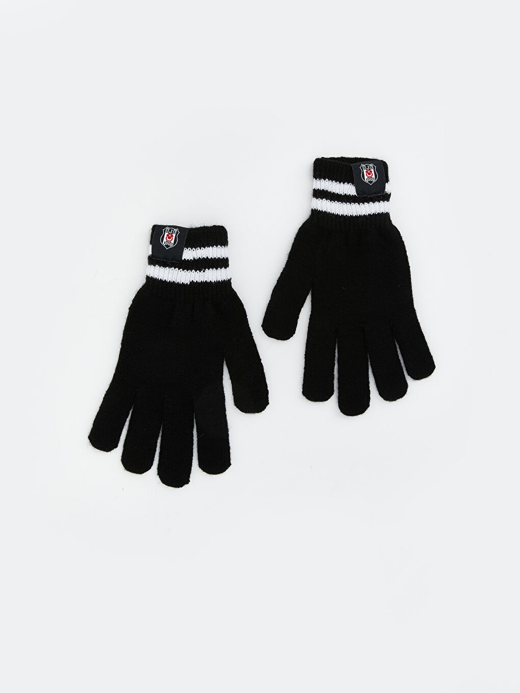 Siyah Beşiktaş Baskılı Erkek Çocuk Eldiven