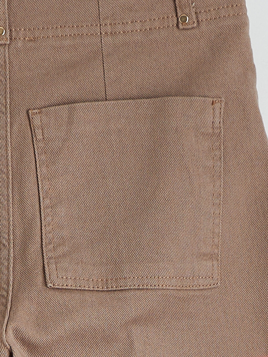 Bej Wideleg Kadın Jean Pantolon-5