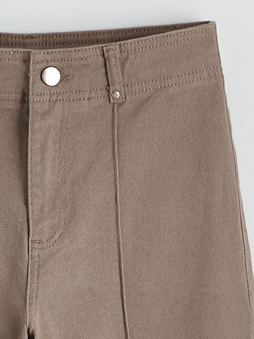 Bej Wideleg Kadın Jean Pantolon-6