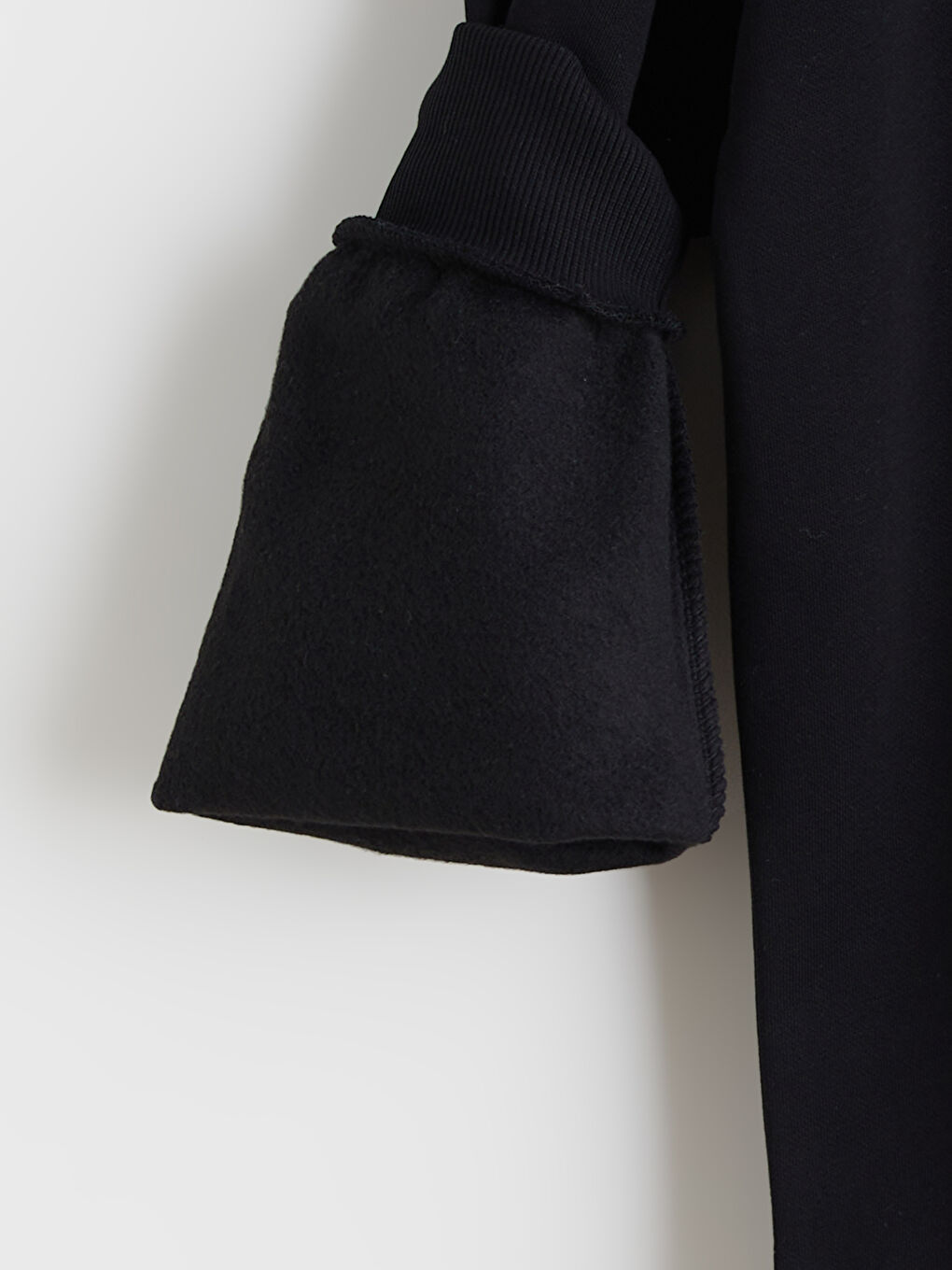 Siyah Bisiklet Yaka Baskılı Erkek Sweatshirt-5