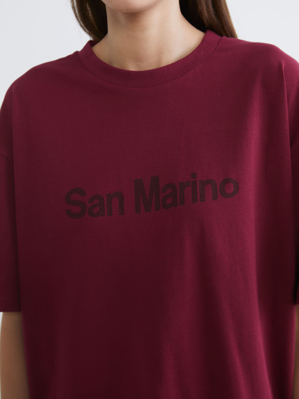 San Marino Printed Oversize Women's T-Shirt-2