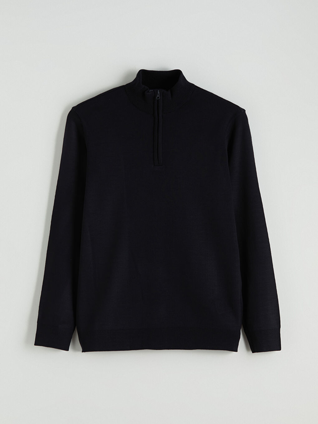 Zippered Funnel Neck Men's Knit Sweater-4