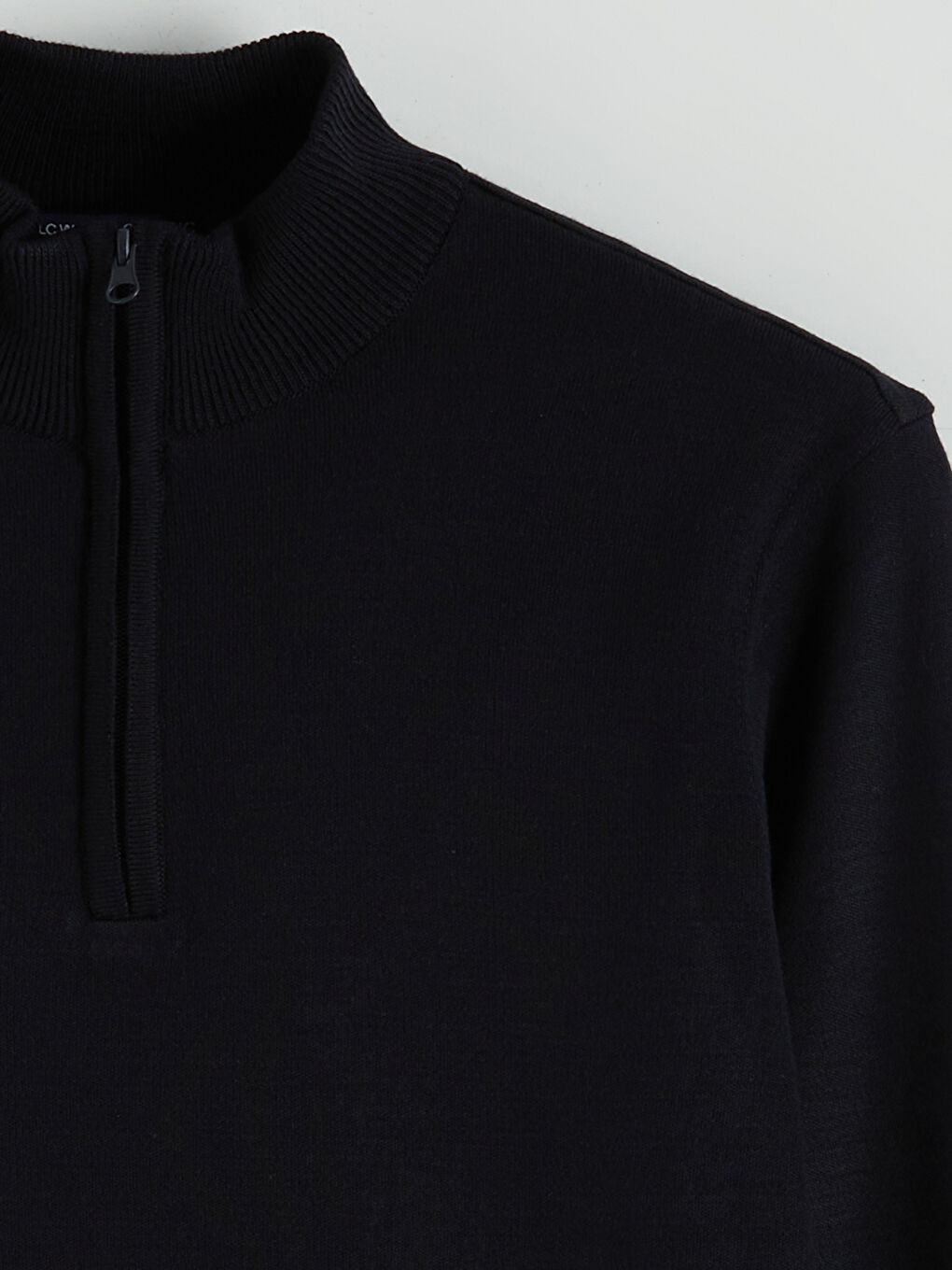 Zippered Funnel Neck Men's Knit Sweater-5