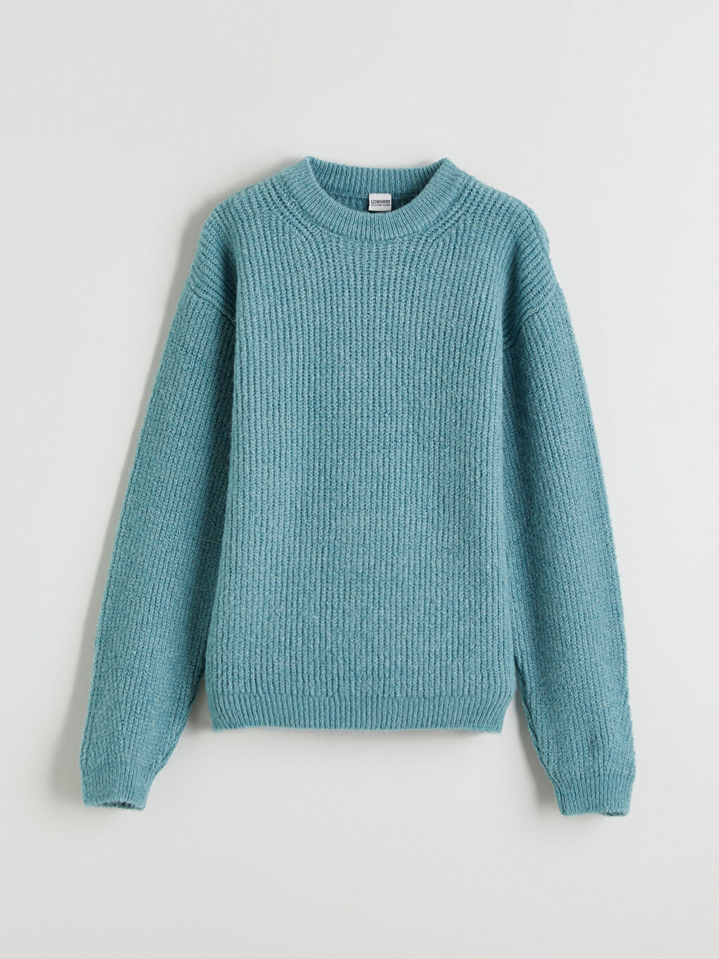 Yeşil Bisiklet Yaka Kız Çocuk Triko Kazak