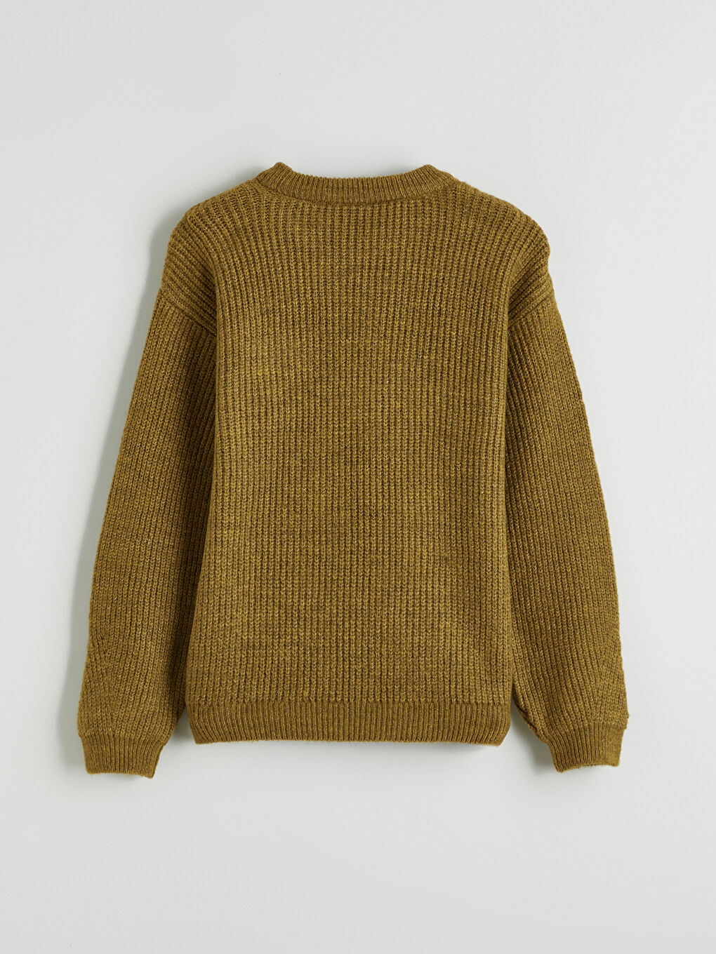 Yeşil Bisiklet Yaka Kız Çocuk Triko Kazak-2