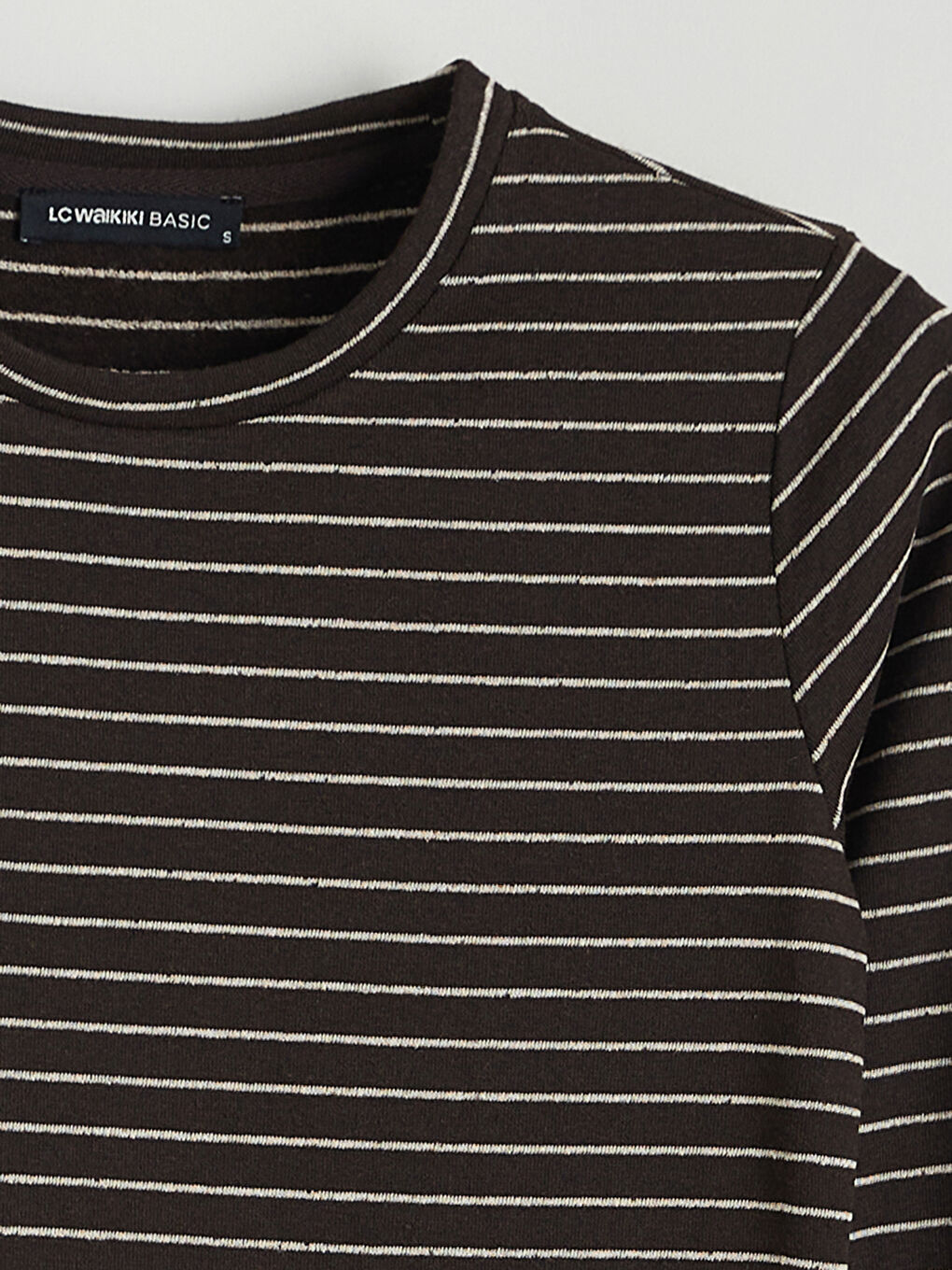 Crew Neck Striped Women's Body-5