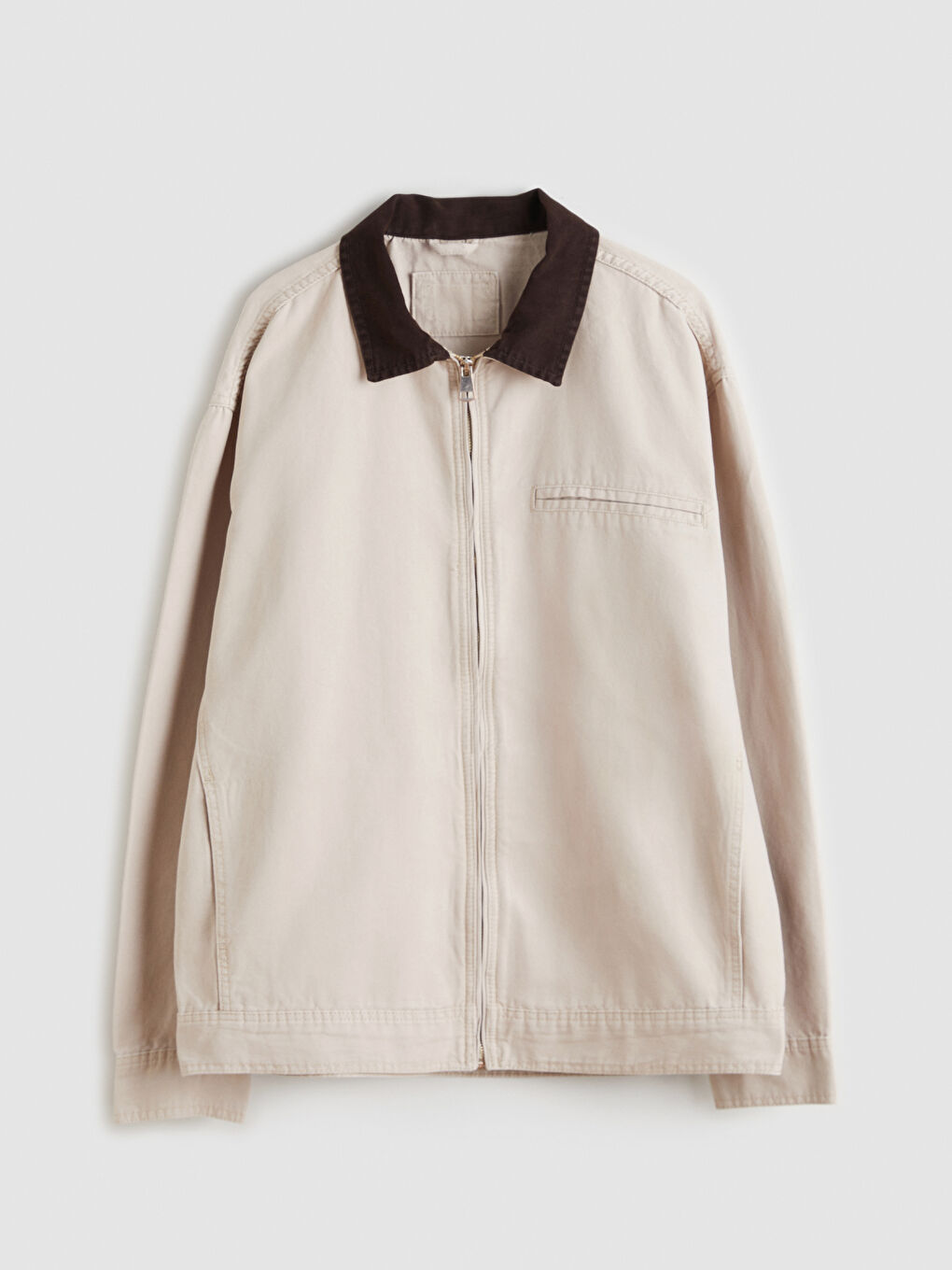 Bej Rahat Kalıp Gömlek Yaka Erkek Ceket-5