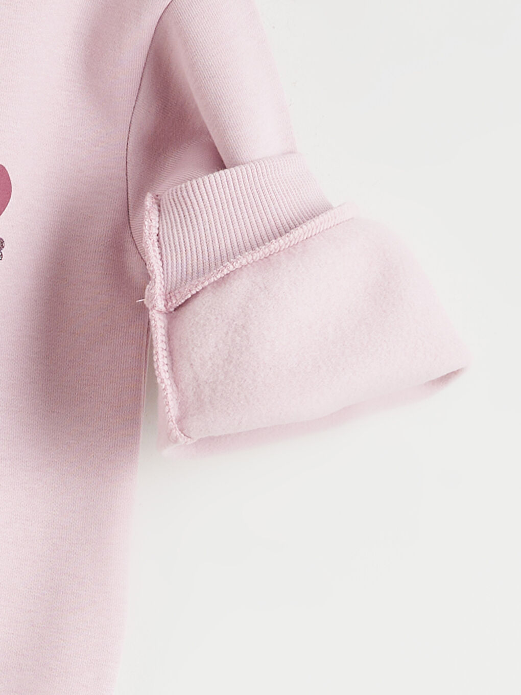 Lila Kalp Baskılı Kız Çocuk Sweatshirt-2