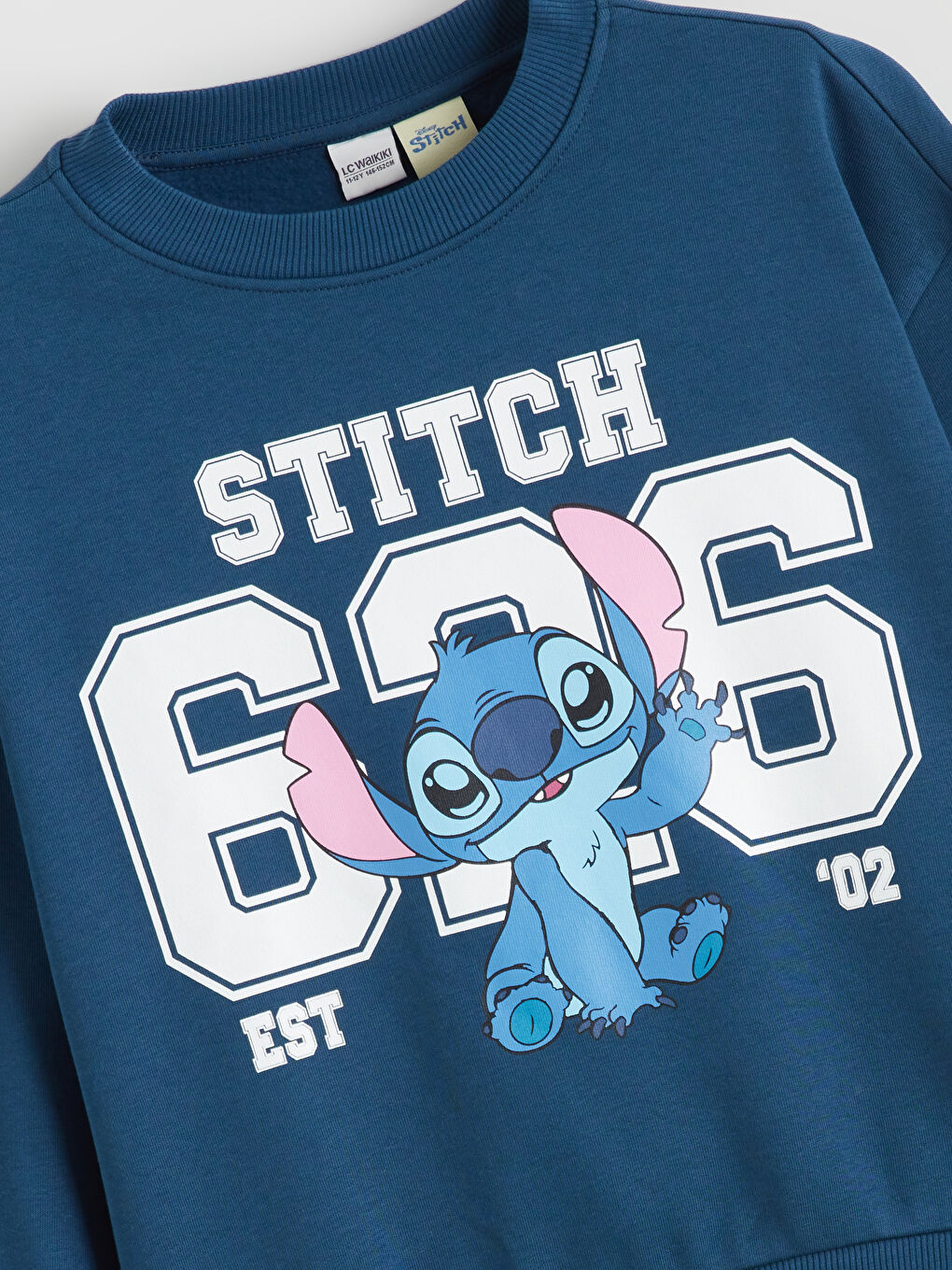 İndigo Bisiklet Yaka Stitch Baskılı Kız Çocuk Sweatshirt-2