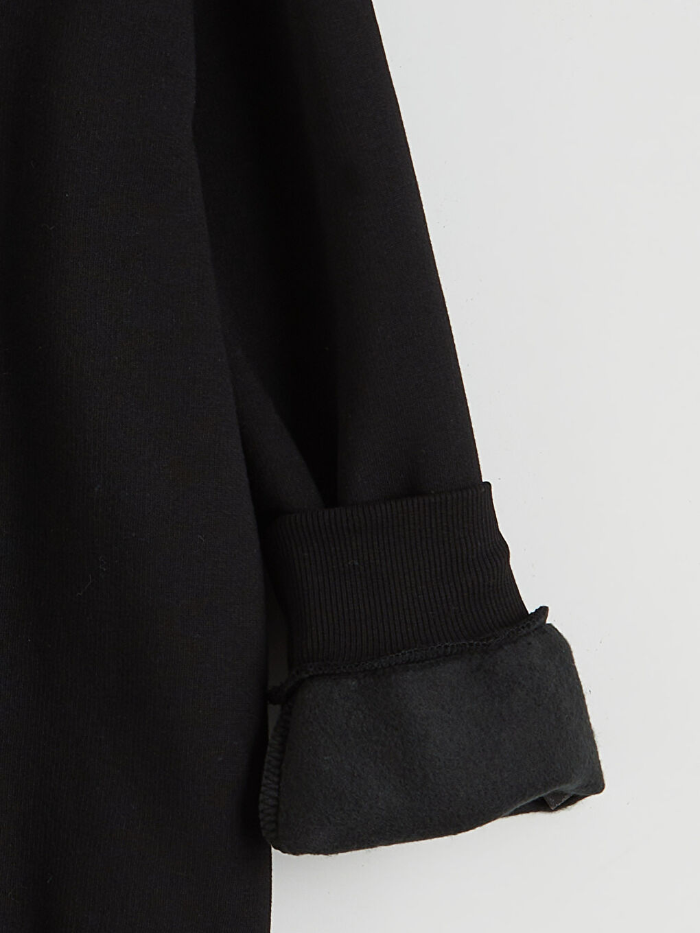 Siyah Wednesday Baskılı Kız Çocuk Kalın Sweatshirt-3