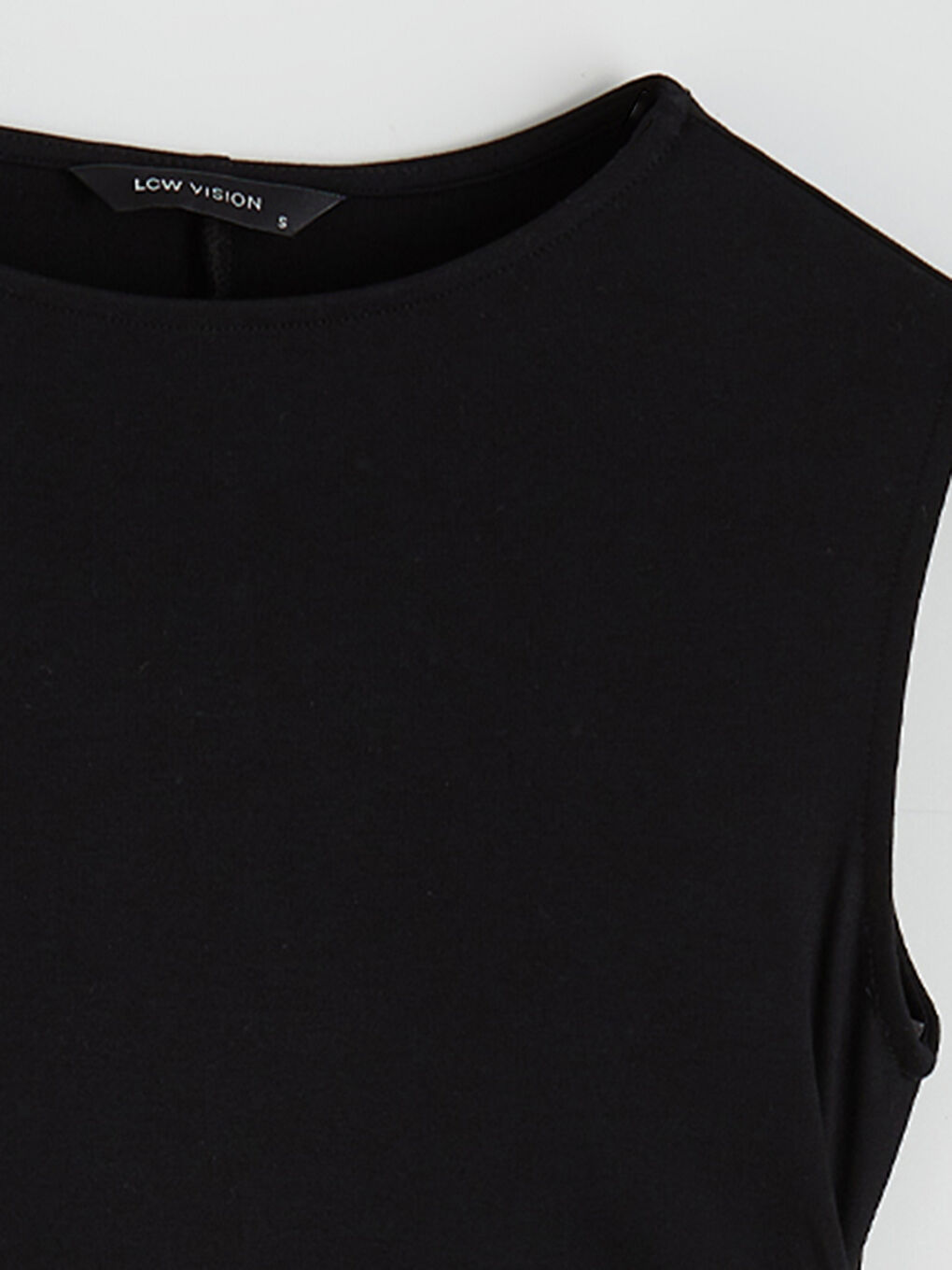 Siyah Bisiklet Yaka Büzgülü Elbise-5