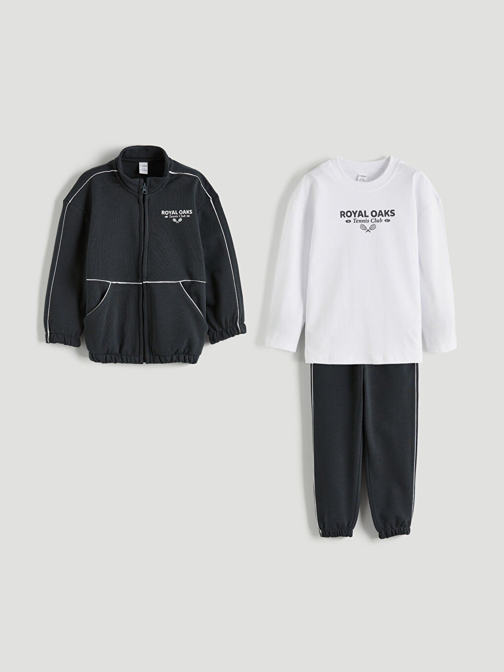 Antrasit Baskılı Erkek Çocuk Takım 3'lü