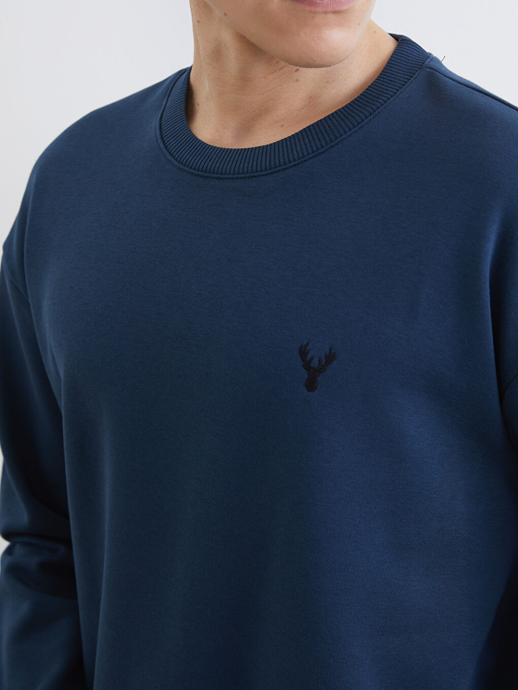 Crew Neck Men's Thick Sweatshirt-2