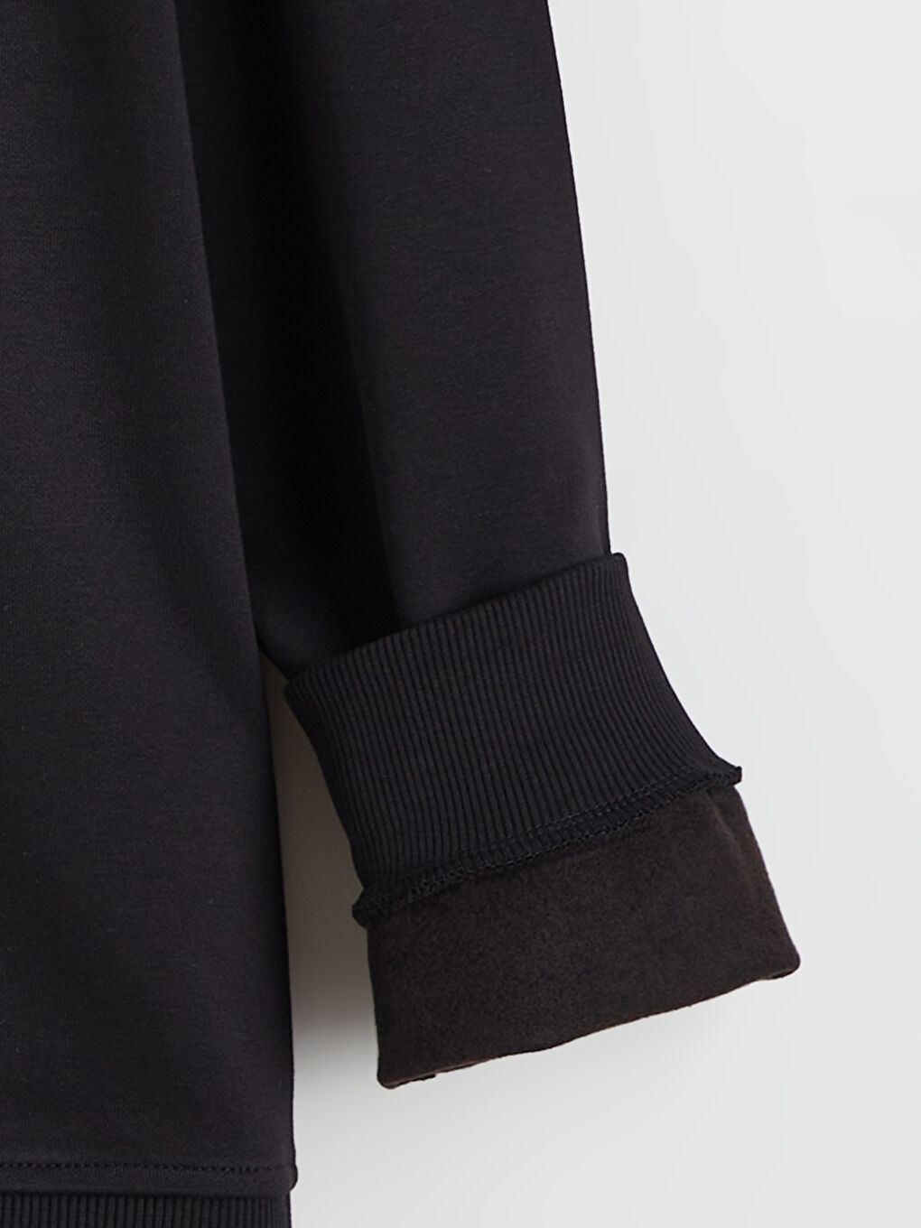 Kahverengi Bisiklet Yaka Erkek Kalın Sweatshirt-1