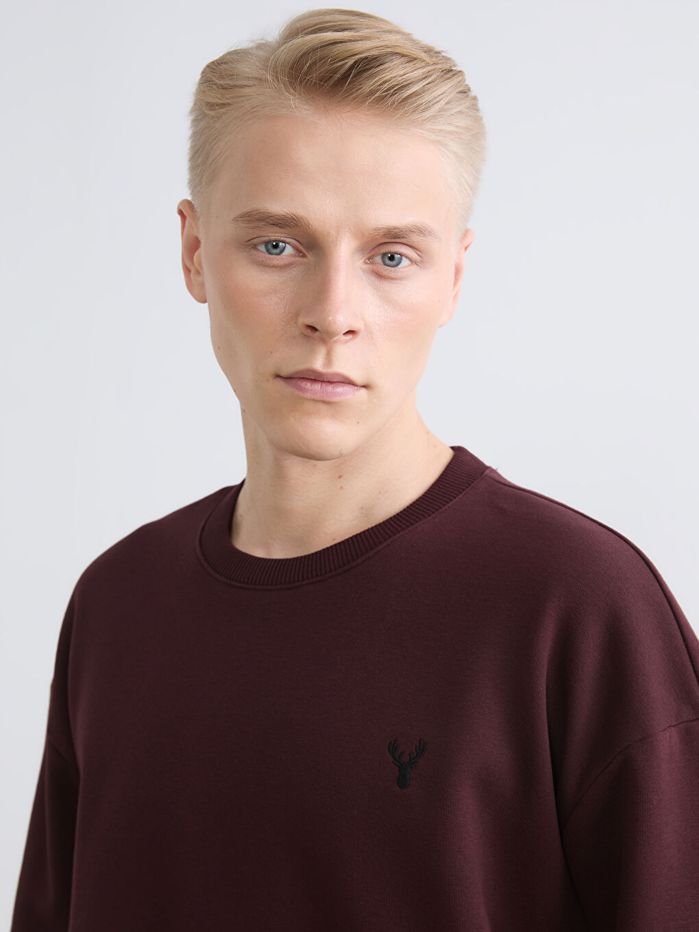 Crew Neck Men's Thick Sweatshirt-1