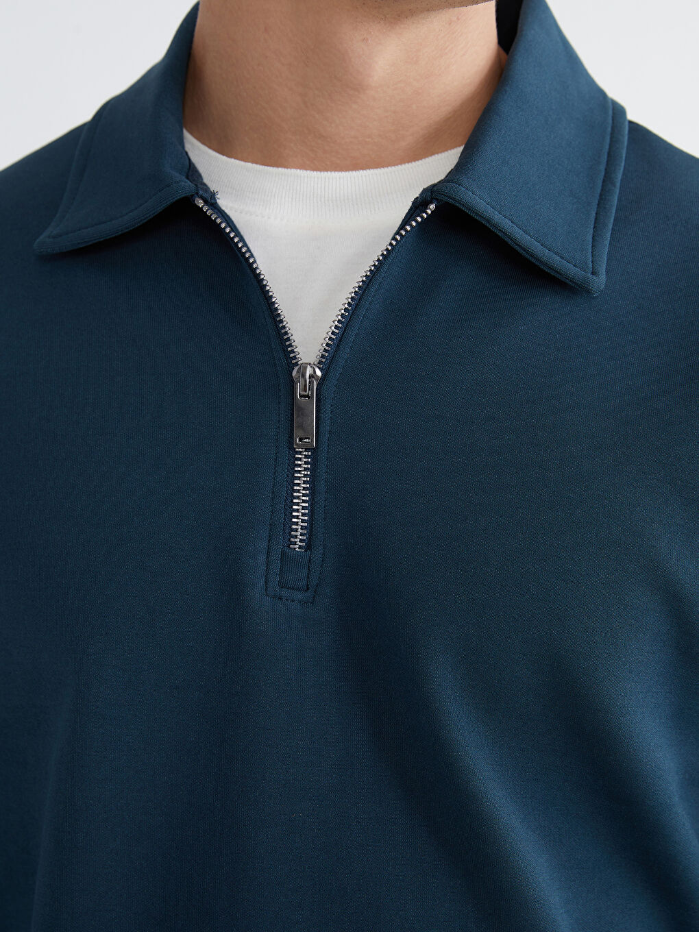 Petrol Polo Yaka Erkek Sweatshirt-2