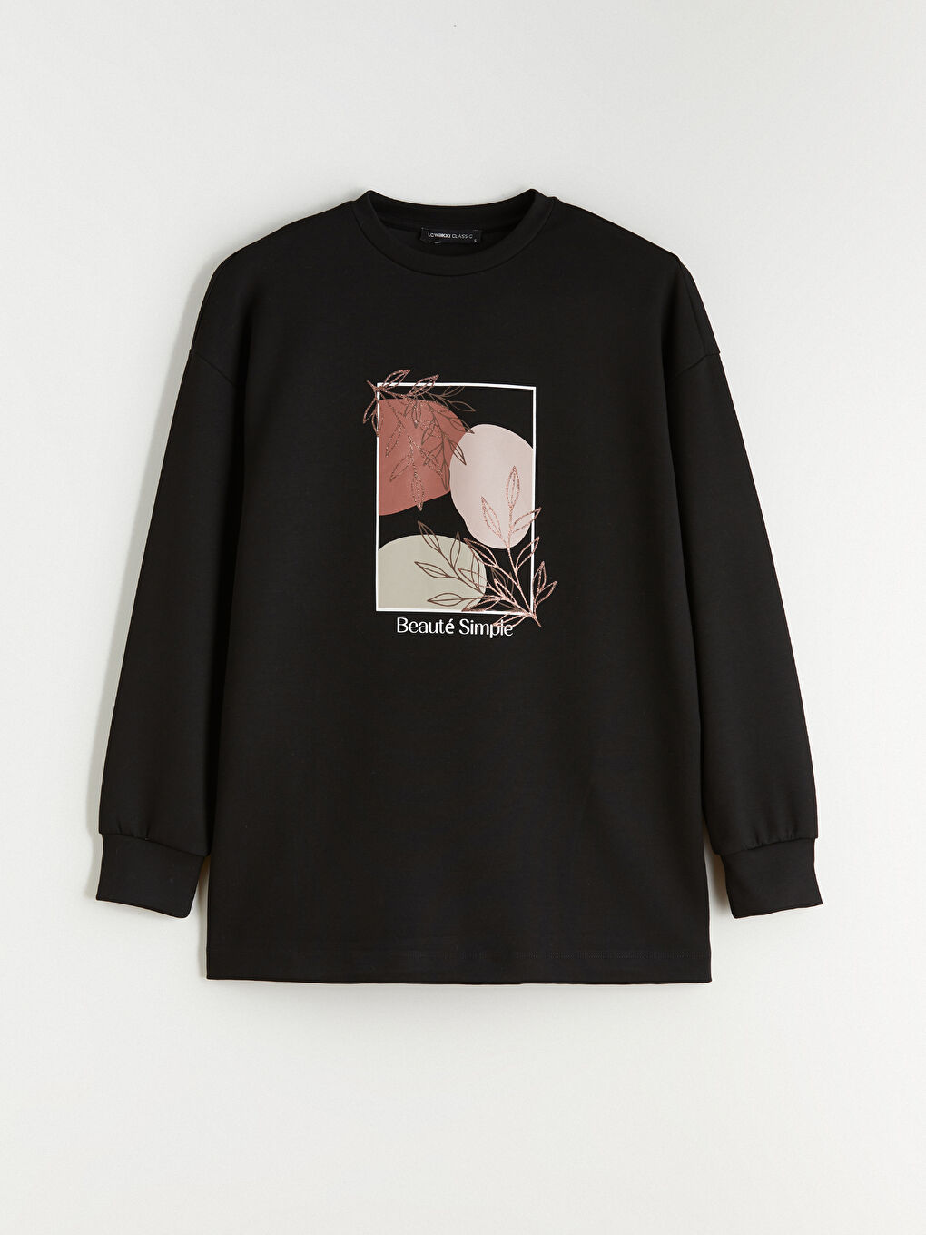 Crew Neck Printed Oversize Women's Tunic-4