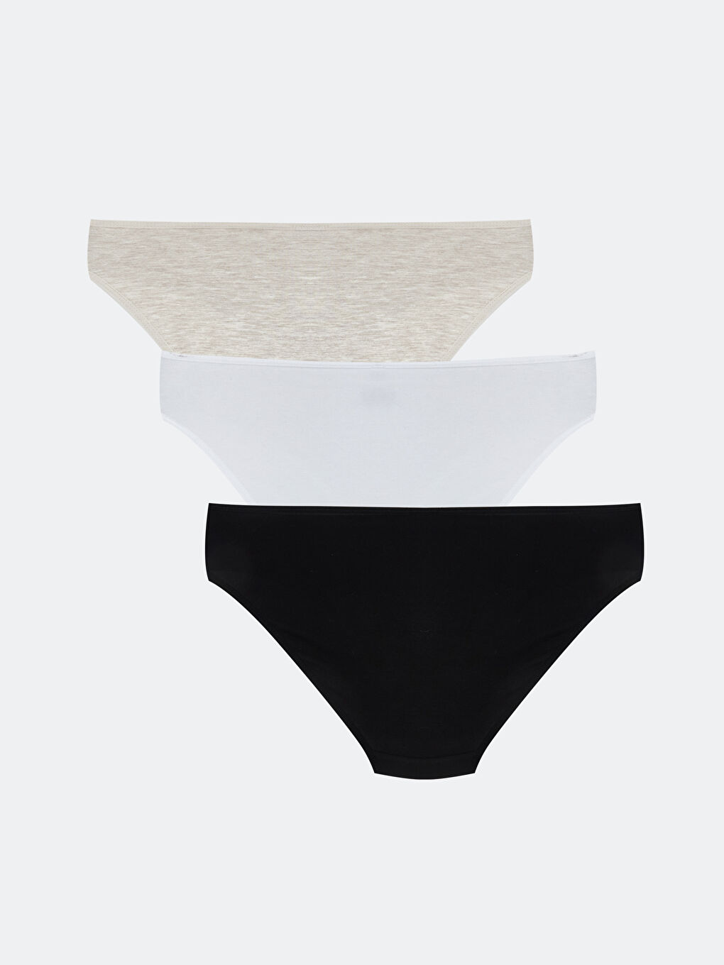 Siyah Baskılı Bikini Külot 3'lü-1