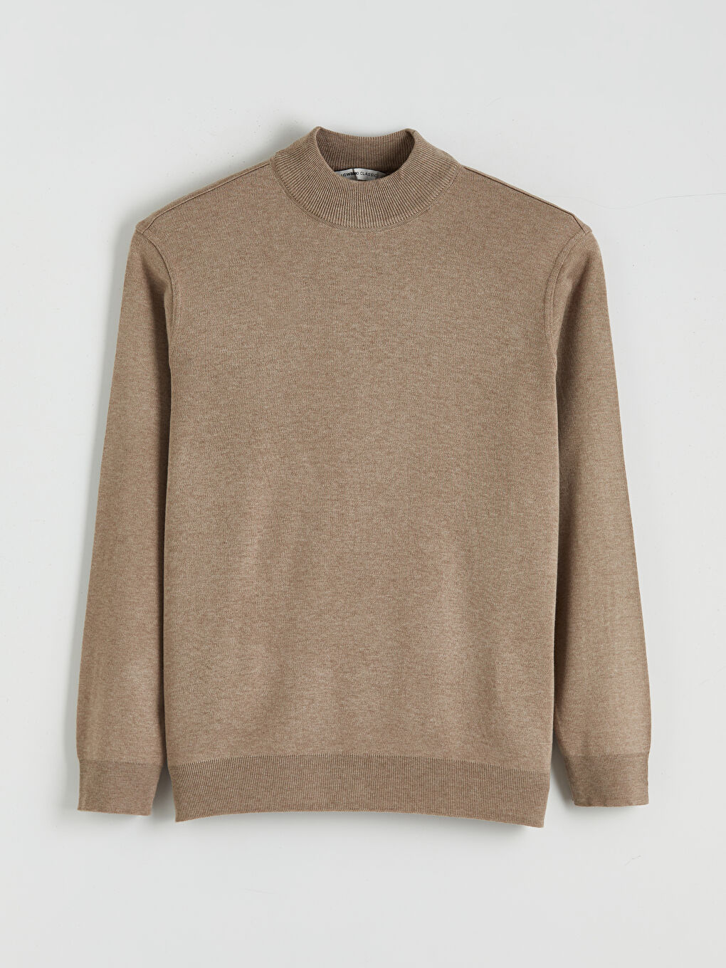 Bej Yarım Balıkçı Yaka Erkek Triko Kazak-4