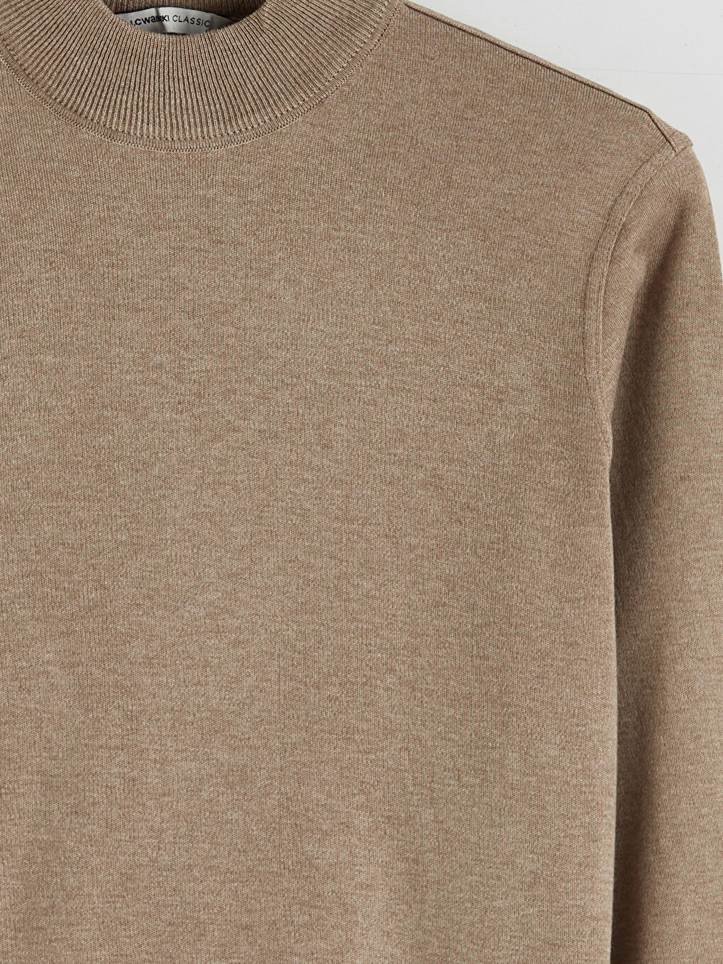 Bej Yarım Balıkçı Yaka Erkek Triko Kazak-5